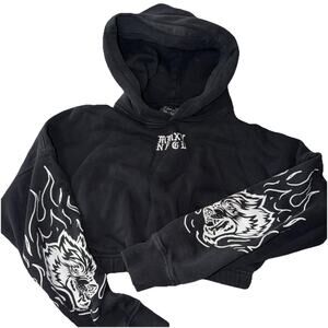 Darc Sport She Wolves Vintage Collection Cropped Hoodie Sweatshirt Small Gym